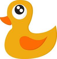 Yellow rubber ducky vector or color illustration