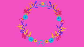 2d  floral frame video