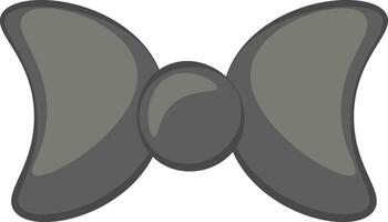 A grey-colored bow tie vector or color illustration