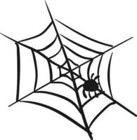 A black and white cobweb vector or color illustration