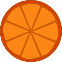 A piece of orange fruit to be enjoyed by someone vector color drawing or illustration