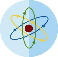 Structure of atom or the smallest unit of the matter vector color drawing or illustration