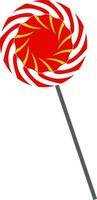 Candy with a stick called lollipop vector color drawing or illustration