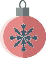 A beautiful hanging Christmas decoration known as ornament vector color drawing or illustration