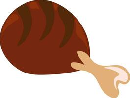 A big piece of chicken drumsticks a popular appetizer vector color drawing or illustration