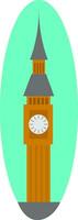 Big Ben the symbolic landmark of the city of London vector color drawing or illustration