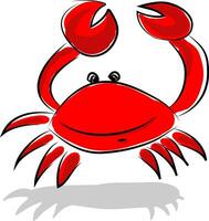 A fresh water creature crayfish generally considered as a high protein meal vector color drawing or illustration