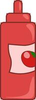 A bottle of tomato ketchup to be enjoyed with the food vector color drawing or illustration