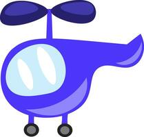A blue toy helicopter for the kids vector or color illustration