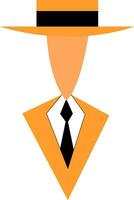 A gentleman in formal suite vector or color illustration