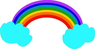 A beautiful rainbow vector or color illustration