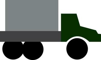 A commercial truck vector or color illustration