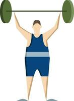 Athletic lifting weight vector or color illustration