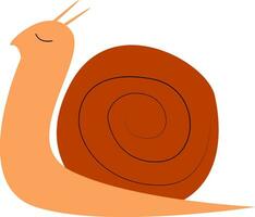 A snail with shell cover vector or color illustration