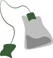 A disposable teabag vector or color illustration