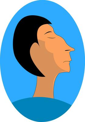 Profile picture of an young man vector or color illustration