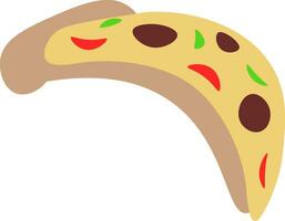 A slice of pizza with toppings vector or color illustration