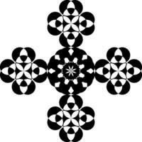 Cross design made with geometrical shapes vector or color illustration