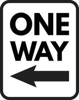 One way road sign advertising design Royalty Free Vector