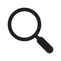 Search icon. Magnifying glass icon, vector magnifier or loupe sign.