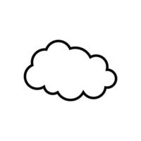 Toy cloud icon vector. Baby clouds illustration sign. Cloud symbol or logo. vector