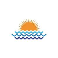 Water wave icon vector