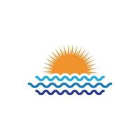 Water wave icon vector