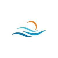 Water wave icon vector