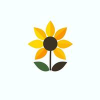 AI generated Electricity production filled colorful logo. Sustainable business value. Sunflower simple icon. Design element. Ai art for corporate branding, website vector