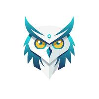 AI generated Enterprise software filled gradient logo. Intelligence business value. Owl minimalist abstract icon. Design element. Ai art for corporate branding, website vector