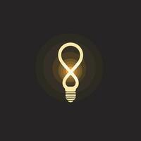 AI generated Digital learning beige logo. Business intelligence. Infinity light bulb. Design element. Ai art for corporate branding, software company, content creator vector