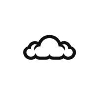 AI generated Cloud storage monochrome line logo. Self service. Big data. Web hosting. Cloud symbol. Design element. Ai art for corporate branding, software platform vector