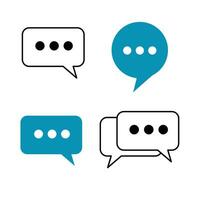 Chat icon set isolated vector