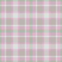 Plaid seamless pattern in pink. Check fabric texture. Vector textile print.