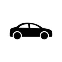 eps10 vector black car icon isolated on white background