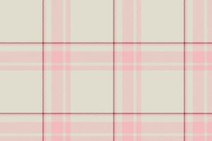 Plaid background, check seamless pattern in pink. Vector fabric texture for textile print, wrapping paper, gift card or wallpaper.