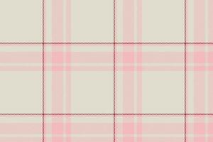 Plaid background, check seamless pattern in pink. Vector fabric texture for textile print, wrapping paper, gift card or wallpaper.