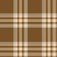 Plaid seamless pattern. Check fabric texture. Vector textile print.