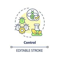 2D editable multicolor control icon, simple isolated vector, integrated pest management thin line illustration. vector