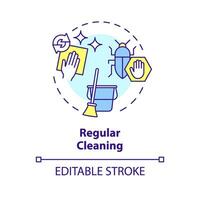 2D editable multicolor regular cleaning icon, simple isolated vector, integrated pest management thin line illustration. vector