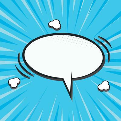Empty comic bubble chat Vector illustration