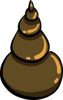 Brown turd, illustration, vector on white background