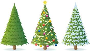 Christmas Tree Set vector