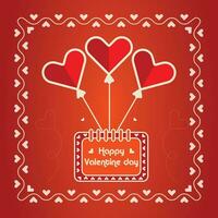 Happy Valentines Day Concept Vector Design Heart Love Vector Template