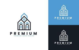 Real Estate Home Building Logo Design Vector Template