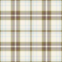 Plaid seamless pattern. Check fabric texture. Vector textile print.