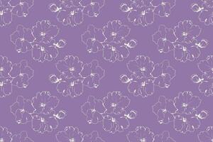 Floral pattern seamless vector background. Foliage and flower wallpaper design of nature.