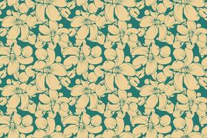 Floral pattern seamless vector background. Foliage and flower wallpaper design of nature.