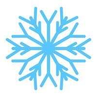 Winter Blue Freeze Snowflake Thick Line Icon vector