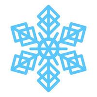 Winter Blue Freeze Snowflake Thick Line Icon vector